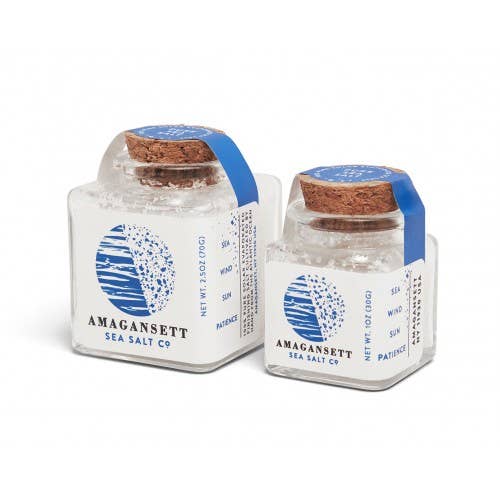 100% Pure Amagansett Sea Salt (8 oz jar) w/ bamboo spoon
