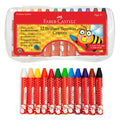 12 Brilliant Beeswax Crayons in Storage Case for Kids