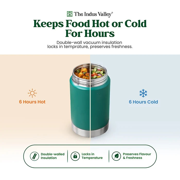 304 Stainless Steel Vacuum Insulated Food Jar 540ml | Leak-Resistant, Hot & Cold