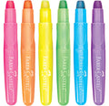 6 Neon Chunky Gel Crayons in Storage Case for Kids