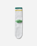 KAPITAL 60 Yarns Ivy Rainbowy Happy Heel-Hold Socks White Green Underwear Socks K2504XS534 WHTXGRN