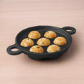 7 Pit, CASTrong Cast Iron Paniyaram/Appe Pan 18.9cm, Pre-seasoned, Natural Nonstick, 100% Pure, Toxin-free