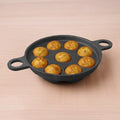 9 Pit CASTrong Cast Iron Paniyaram/Appe Pan,Pre-seasoned, Natural Nonstick, 100% Pure, Toxin-free