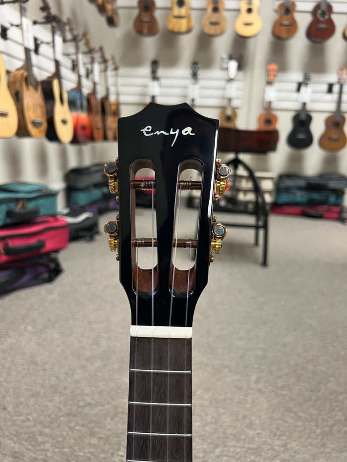 Enya EUC-S1EQ Solid Spruce/Rosewood Electric Concert Ukulele w/Case
