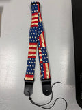 Quiltsand Woven Ukulele Strap - American Flag - Adjustable