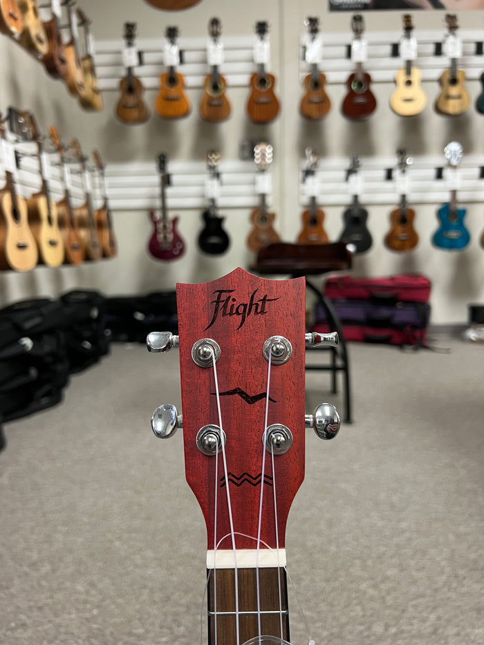 Flight DUC-380CEQ-COR Coral Electric Concert Ukulele w/Case - Aloha City Ukes