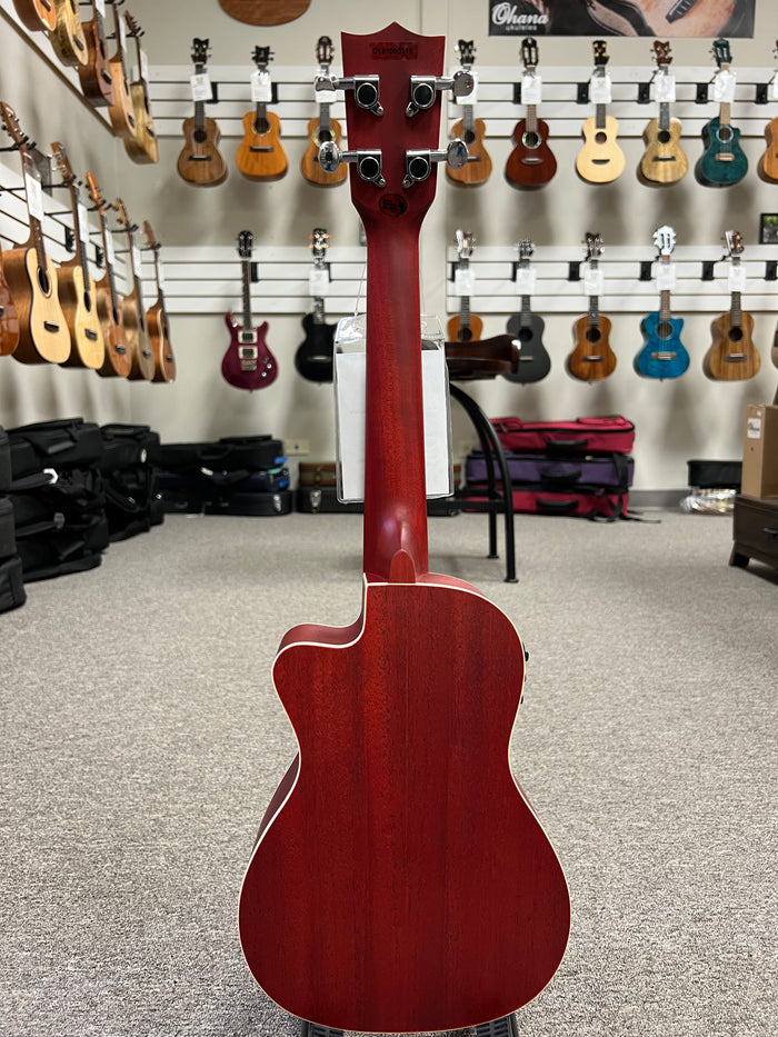 Flight DUC-380CEQ-COR Coral Electric Concert Ukulele w/Case - Aloha City Ukes