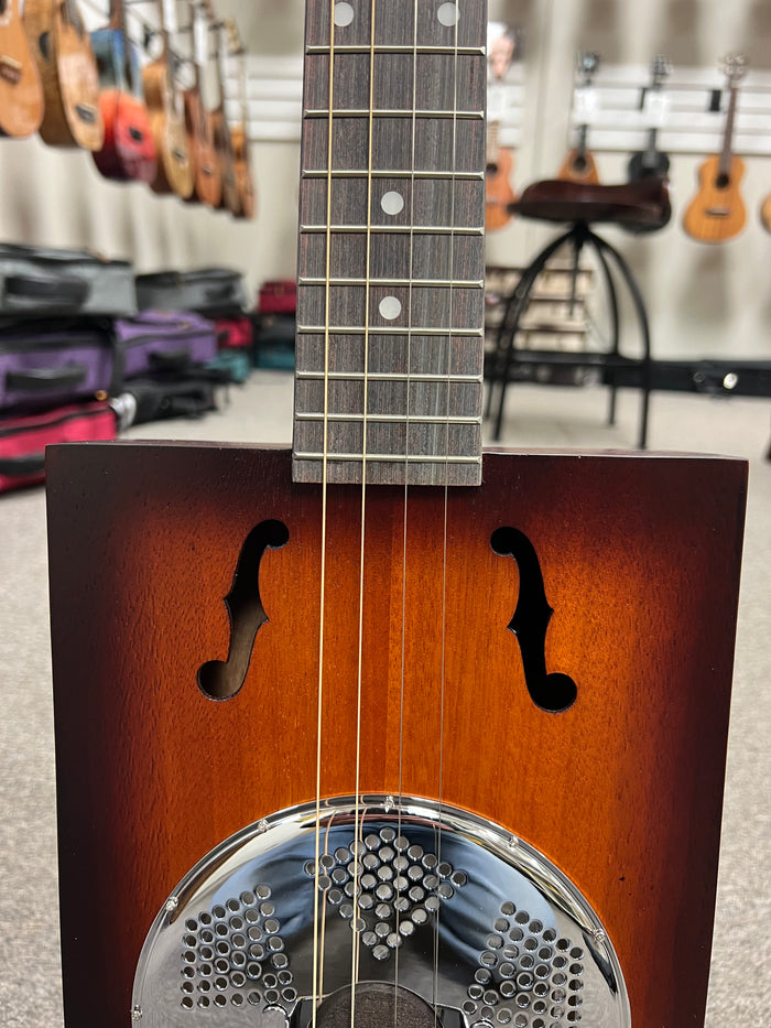JN Guitars Cask Puncheon Cigar Box Resonator Baritone Ukulele w/Case