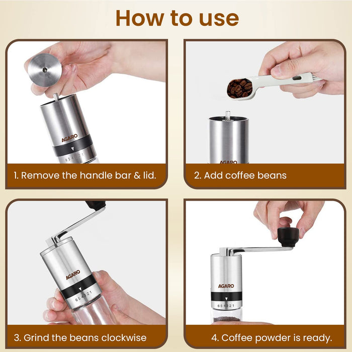AGARO Grinder with Adjustable Settings Displayed