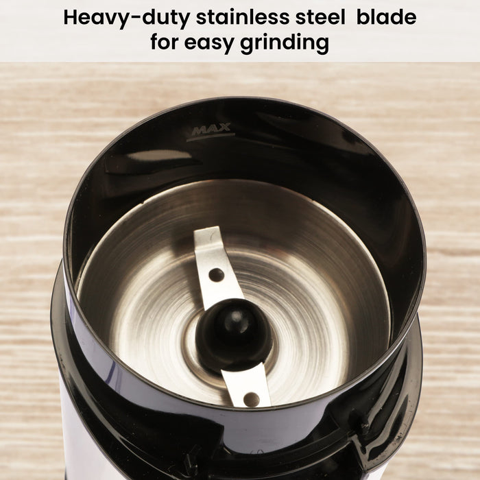 AGARO Grand Coffee Grinder, Stainless Steel Electric, Capacity 60 GMS Dry Coffee Bean