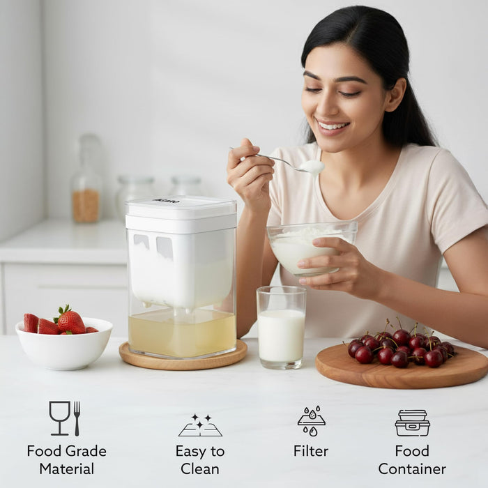 AGARO Hung Curd Maker and Whey Separator 1100ml for Homemade Greek Yogurt