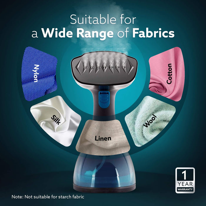 AGARO Signify steamer kit with detachable water tank and fabric brushes