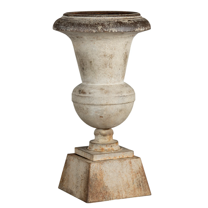 Aged Metal Urn