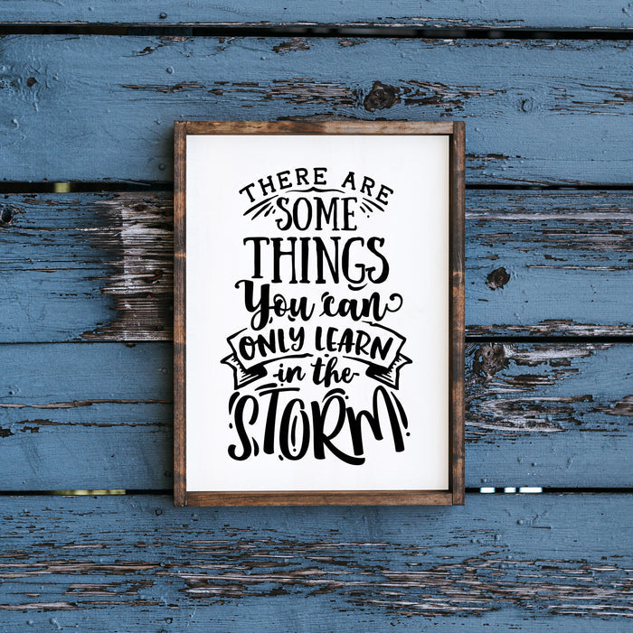 "There Are Some Things You Can Only Learn in the Storm"