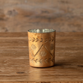 Antique Copper Etched Petite Candle Holders Set/12