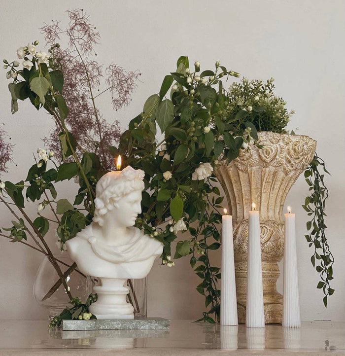 Apollo Bust Candle