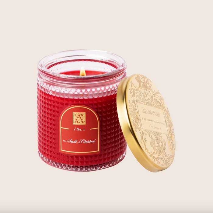 Aromatique-The Smell of Christmas- Textured Glass Candle