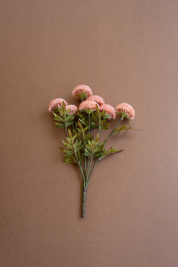 Artificial Light Pink Ball Dahlias Box/6 Bundles