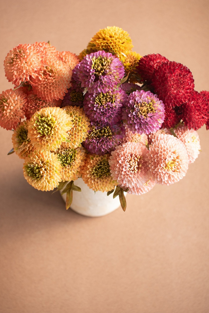 Artificial Light Pink Ball Dahlias Box/6 Bundles