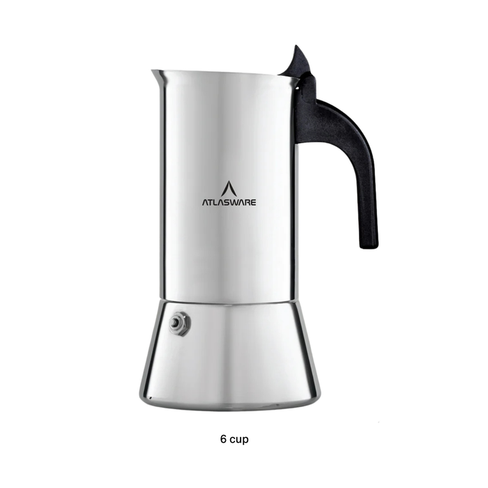 Atlasware Stainless Steel Coffee Maker Mocha Design