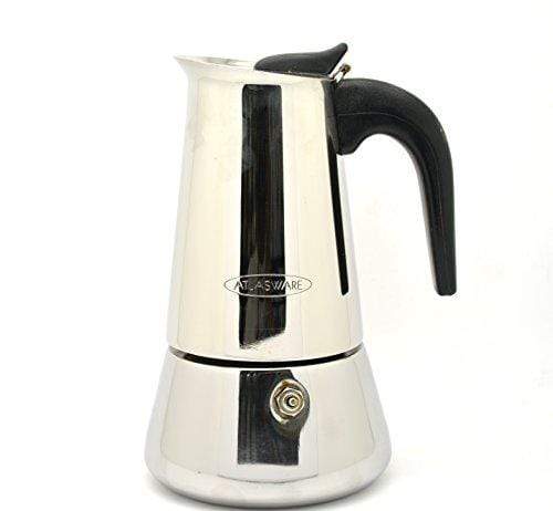 Kitchen Mart ATLASWARE Stainless Steel Espresso Coffee Percolator 6 cups - KITCHEN MART