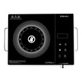 Bajaj IRX 220F 2200W infrared cooktop with feather touch controls and digital display in black and silver