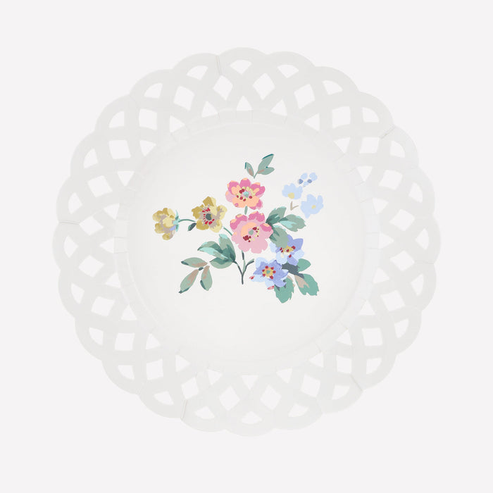 Basketweave Floral Side Plates