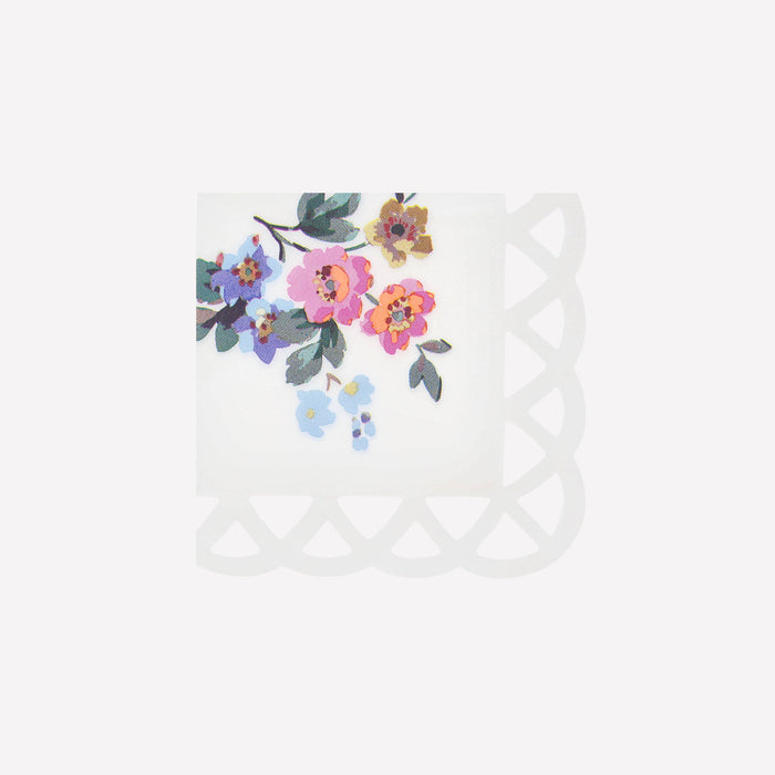Basketweave Floral Small Napkins