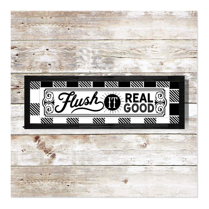 Flush it Real Good 21" x 7" Framed Double Layer
