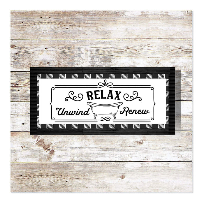 Relax Unwind Renew 16" x 7.5" Framed Double Layer
