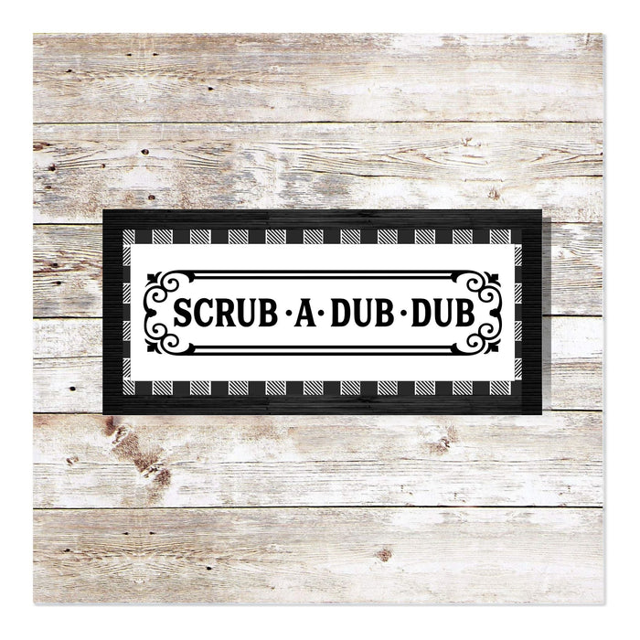 Scrub-a-dub-dub 16" x 7.5" Framed Double Layer