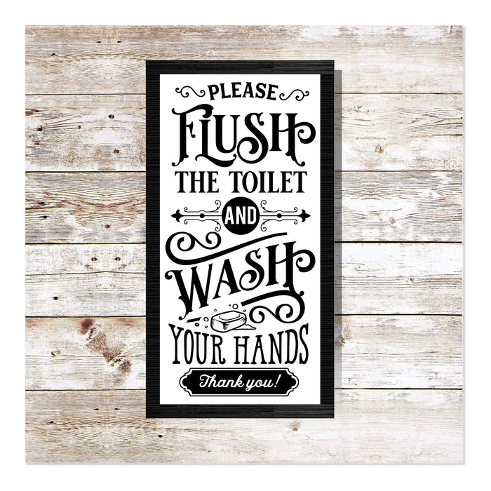 Flush & Wash with Laser Cut Add-on 10" x 19" Framed