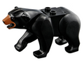 Bear with 2 Studs on Back with Black Nose, Medium Nougat Muzzle