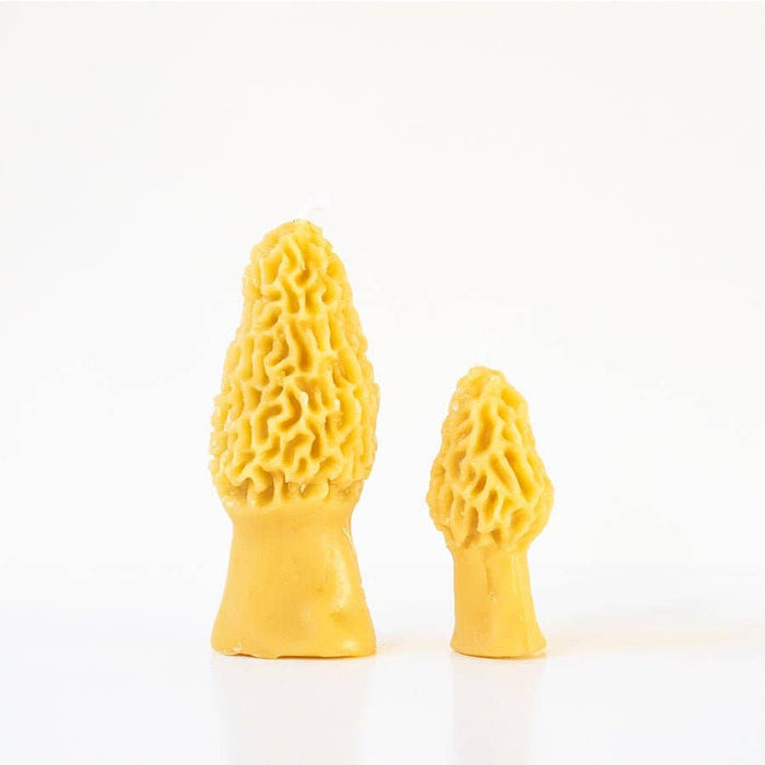 Beeswax Morel Mushroom Candle