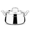 Bergner Argent Samsara Triply Stainless Steel Biryani Handi with lid, induction compatible cookware.