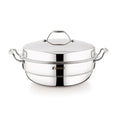 Bergner Argent Triply Multi-Kadai Set 6L - Stainless Steel, Induction Ready + Accessories & 5-Yr Warranty