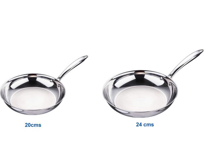 Bergner Argent Triply Stainless Steel Frypan - KITCHEN MART