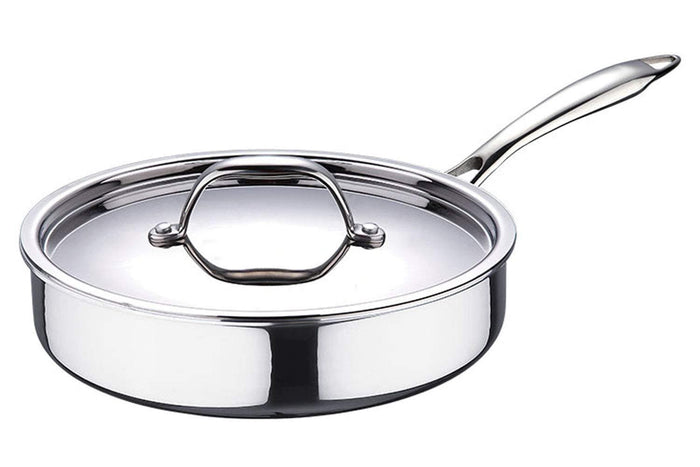 Bergner Argent Triply Stainless Steel SautePan - KITCHEN MART