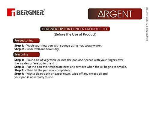 BERGNER Argent Triply Stainless Steel Tope with Stainless Steel Lid, Induction Base - KITCHEN MART