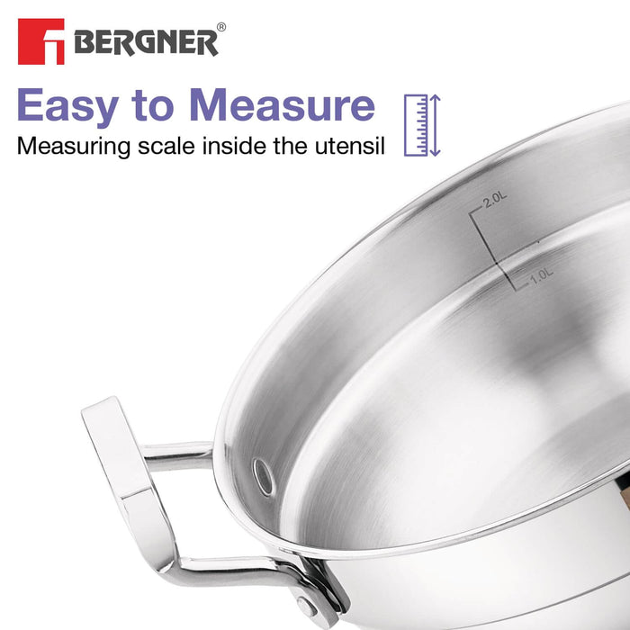 Triply multi kadai complete set with steam plates for healthy Indian cooking