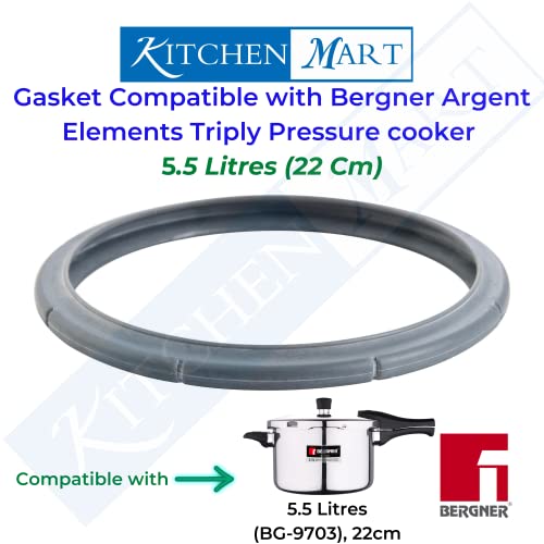 Bergner Spares Compatible with Argent Triply Pressure Cookers (Gasket (For 5.5 & 3.5 Ltr Pan Cooker))