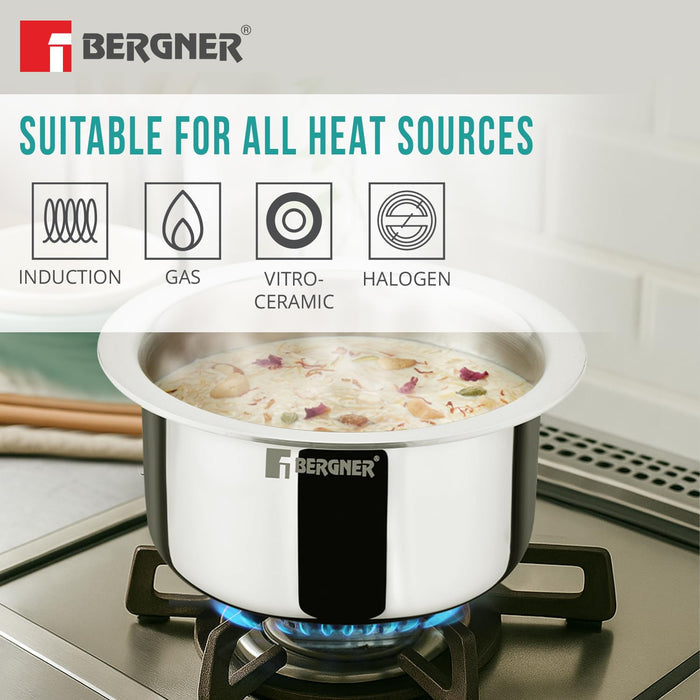 Premium 3-piece cookware set with measurement markings and stay-cool handles