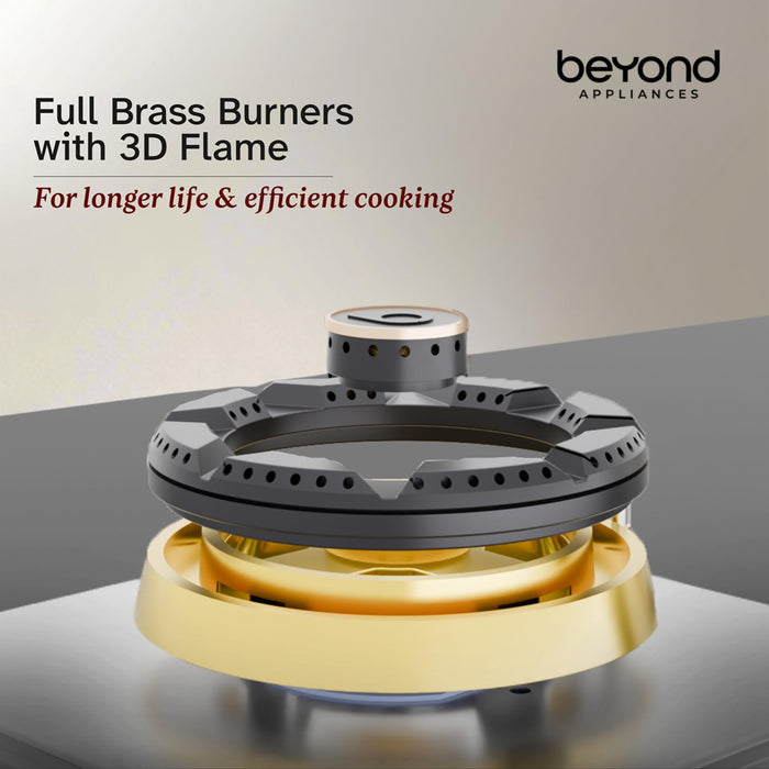 Beyond Dorado auto ignition system close-up showing instant spark flame lighting mechanism
