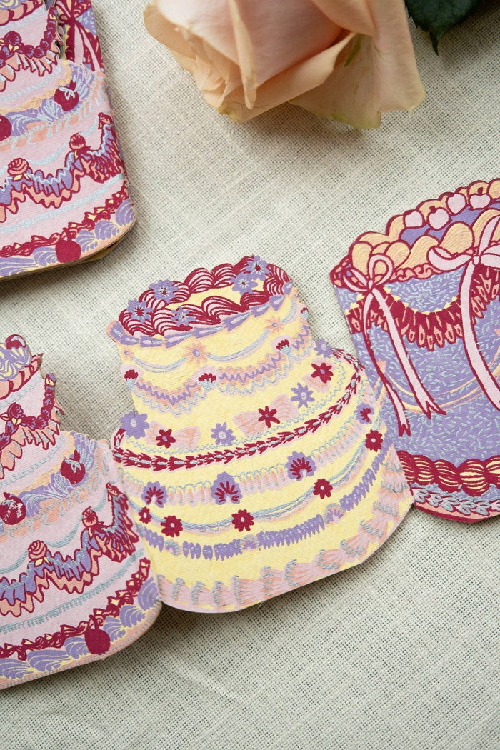 BIRTHDAY CAKE CONCERTINA GREETING CARD