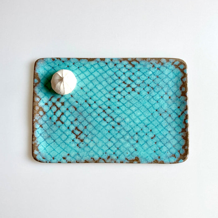 Blizzard Blue Medium Rectangular Serving Tray