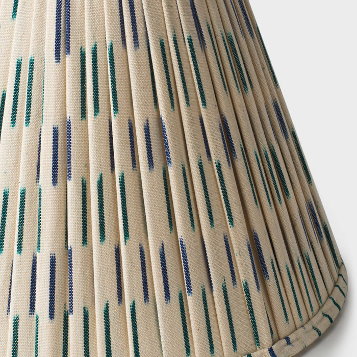 Blue Ikat Pleated Lampshade