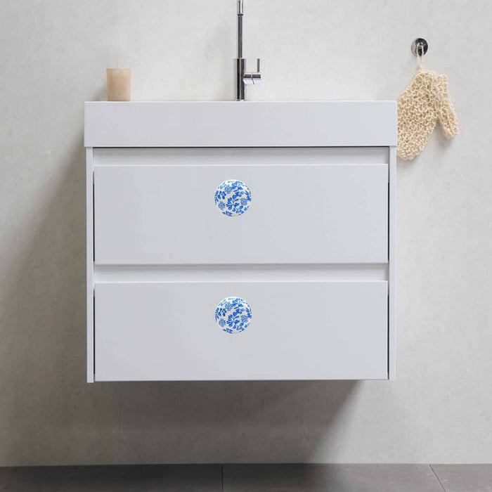 Blue Shabby Ceramic knobs