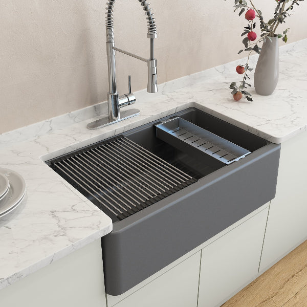 BOCCHI 2310 0004 Colander for BOCCHI Granite Workstation Sinks w/ Black Handles