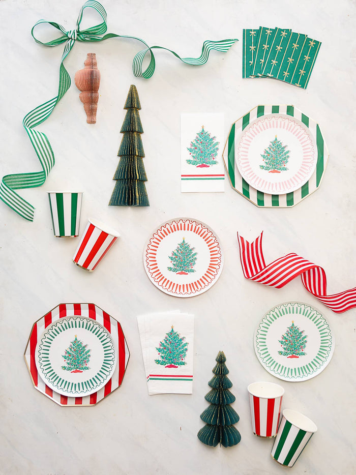 BONJOUR FÊTE X ONE & ONLY PAPER CHRISTMAS TREE GUEST TOWELS