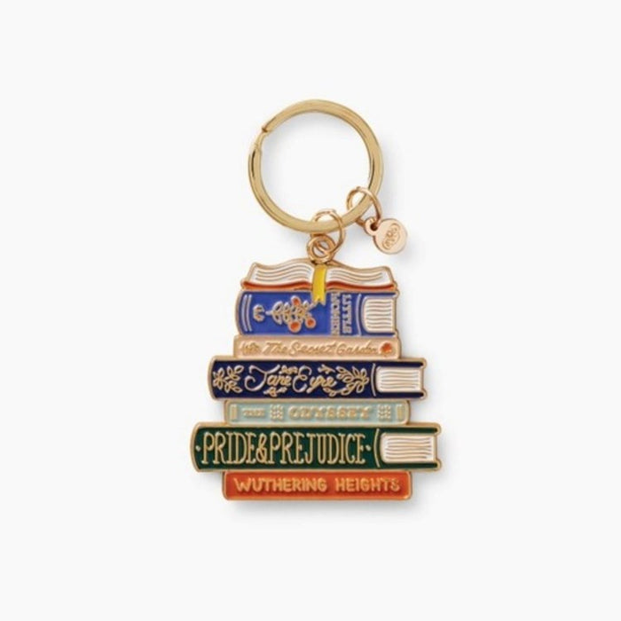 Book Club Enamel Keychain